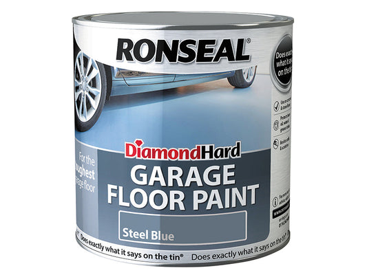 Diamond Hard Garage Floor Paint Steel Blue 2.5 litre, Ronseal