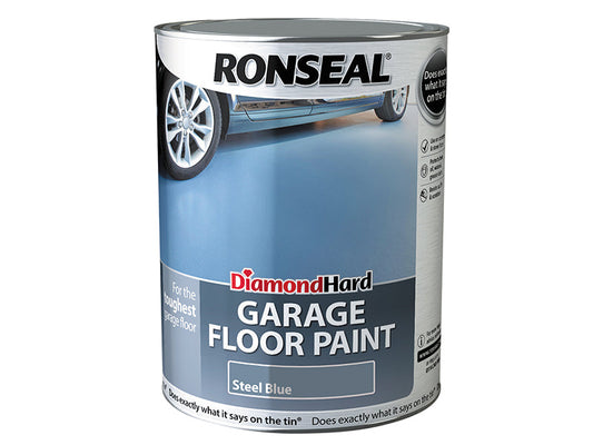 Diamond Hard Garage Floor Paint Steel Blue 5 litre, Ronseal