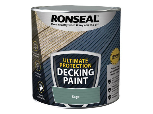 Ultimate Protection Decking Paint Sage 2.5 litre, Ronseal