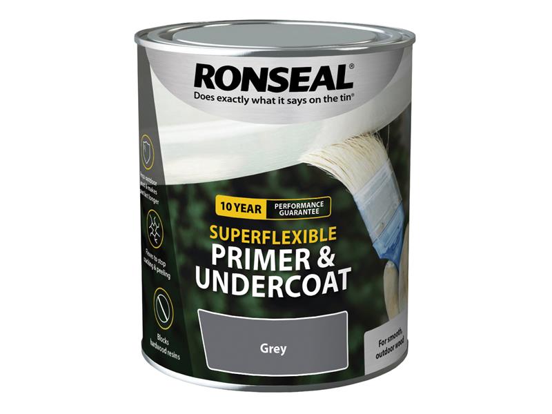 Superflexible Primer & Undercoat Grey 750ml, Ronseal