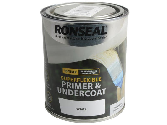 Superflexible Primer & Undercoat White 750ml, Ronseal