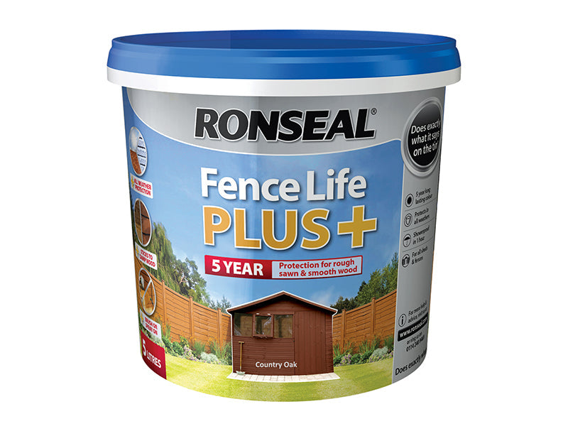 Fence Life Plus+ Country Oak 5 litre, Ronseal