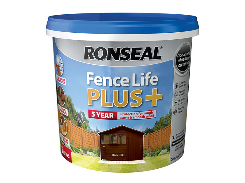 Fence Life Plus+ Dark Oak 5 litre, Ronseal