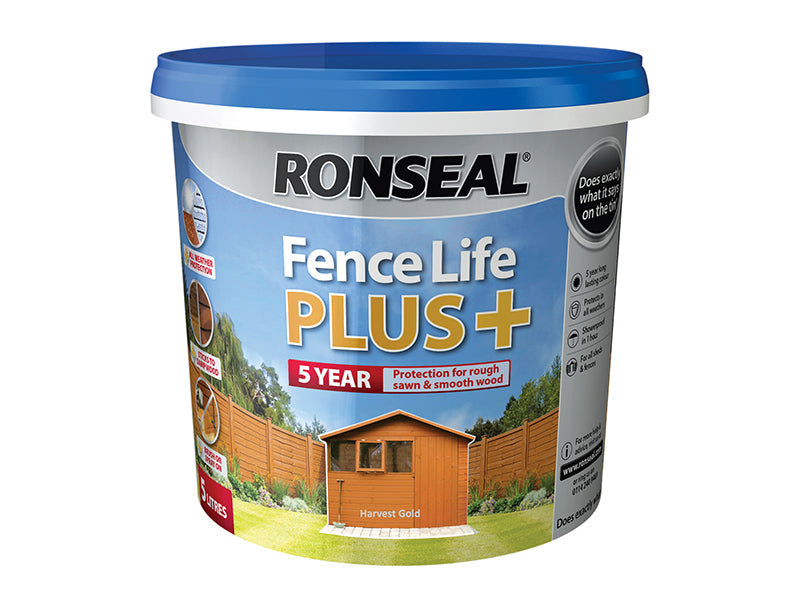 Fence Life Plus+ Harvest Gold 5 litre, Ronseal