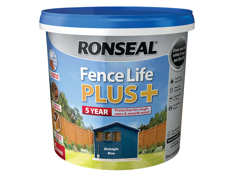 Fence Life Plus+ Midnight Blue 5 litre, Ronseal