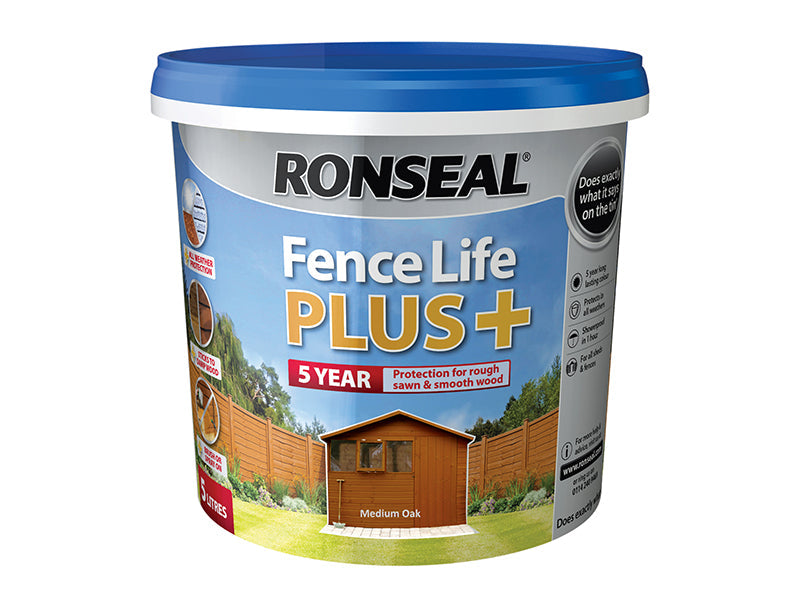 Fence Life Plus+ Medium Oak 5 litre, Ronseal