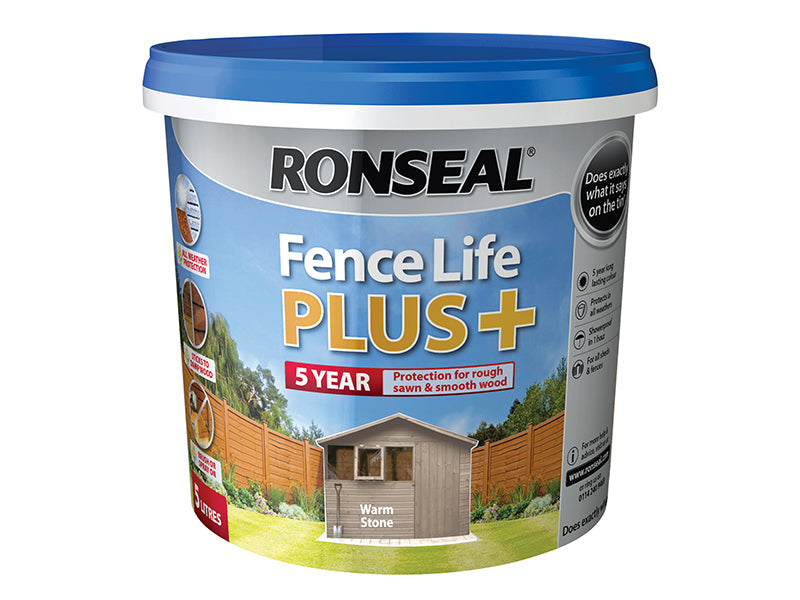 Fence Life Plus+ Warm Stone 5 litre, Ronseal