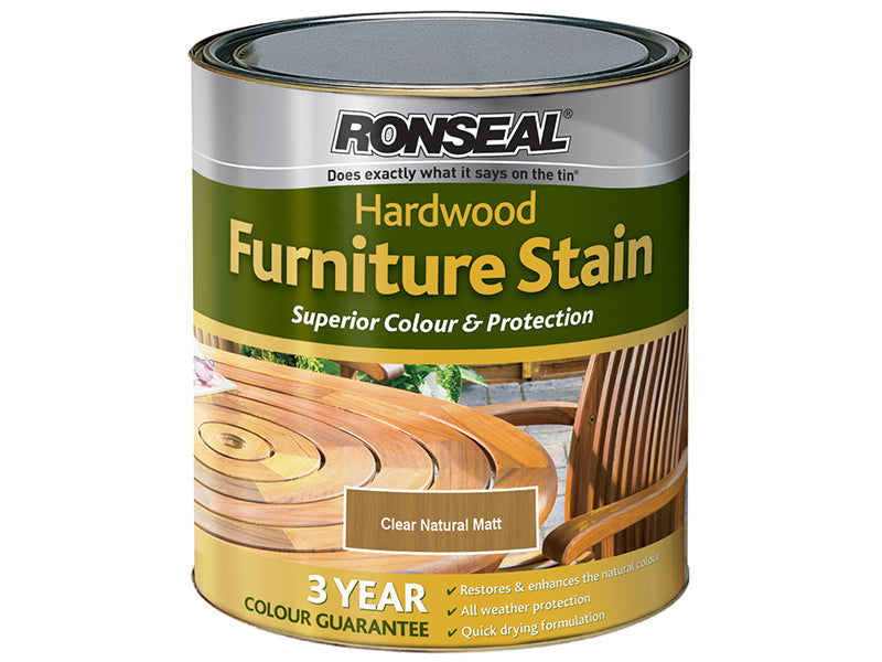 Ultimate Protection Hardwood Garden Furniture Stain Natural Matt 750ml, Ronseal