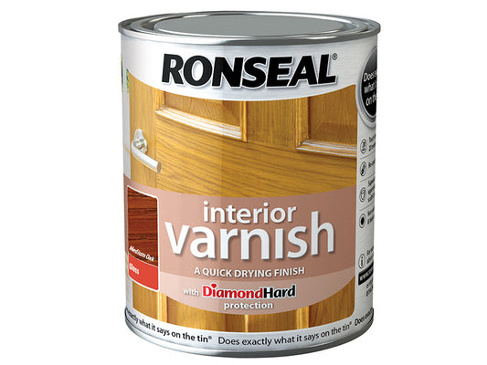 Interior Varnish Quick Dry Gloss Medium Oak 250ml, Ronseal