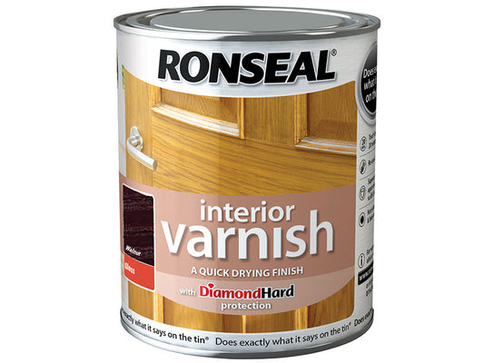 Interior Varnish Quick Dry Gloss Walnut 250ml, Ronseal