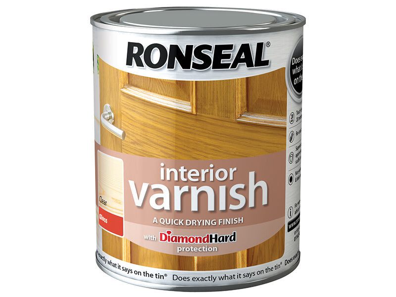 Interior Varnish Quick Dry Gloss Clear 250ml, Ronseal