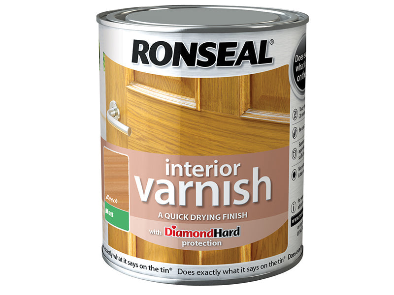 Interior Varnish Quick Dry Matt Beech 250ml, Ronseal