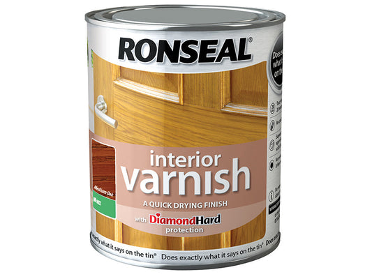 Interior Varnish Quick Dry Matt Medium Oak 250ml, Ronseal