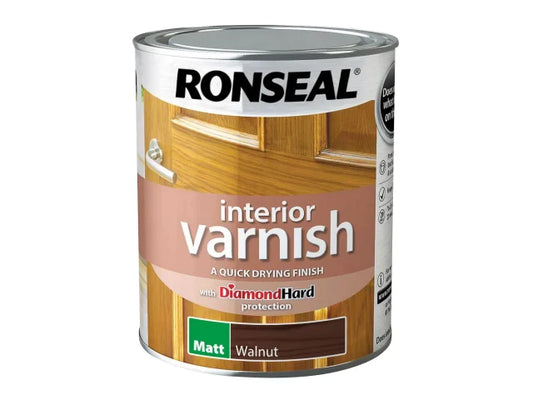 Interior Varnish Quick Dry Matt Walnut 750ml, Ronseal