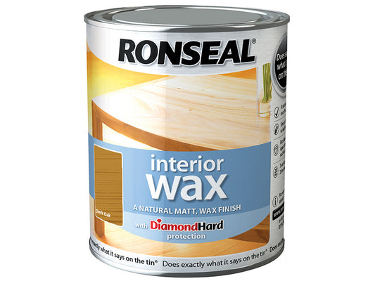 Interior Wax Dark Oak 750ml, Ronseal