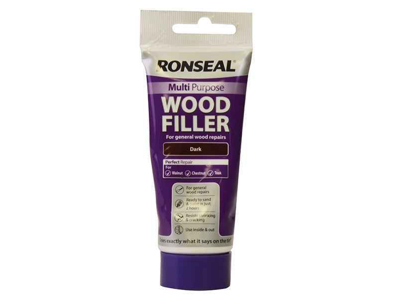 Multipurpose Wood Filler Tube Dark 100g, Ronseal