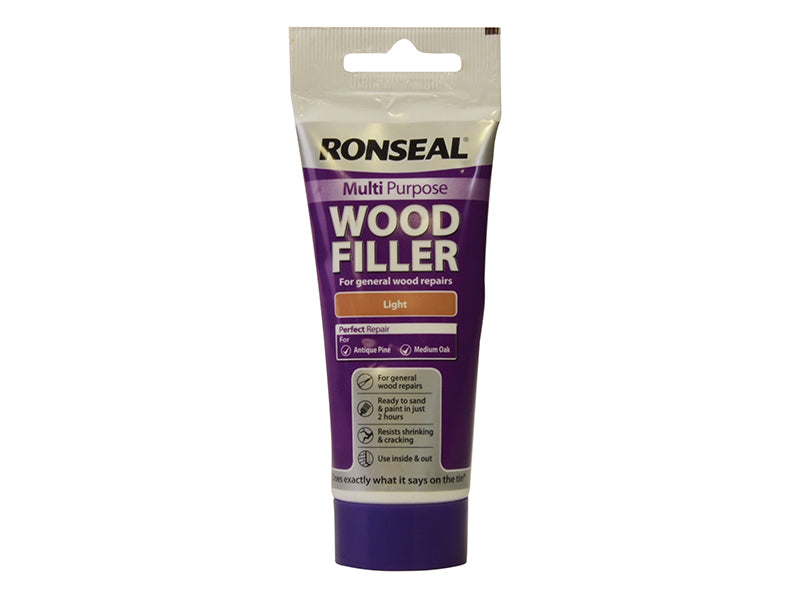 Multipurpose Wood Filler Tube Light 100g, Ronseal