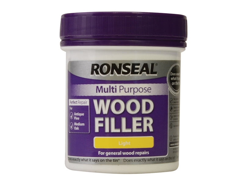 Multipurpose Wood Filler Tub Light 250g, Ronseal