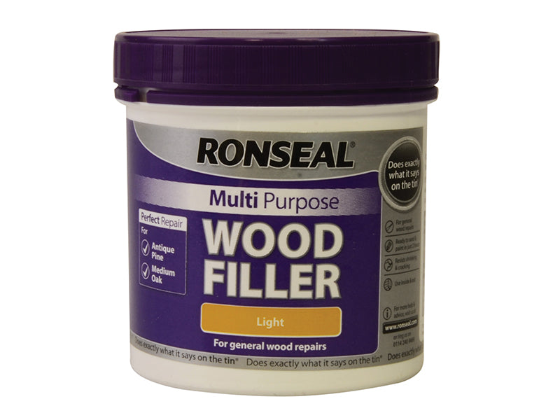 Multipurpose Wood Filler Tub Light 465g, Ronseal