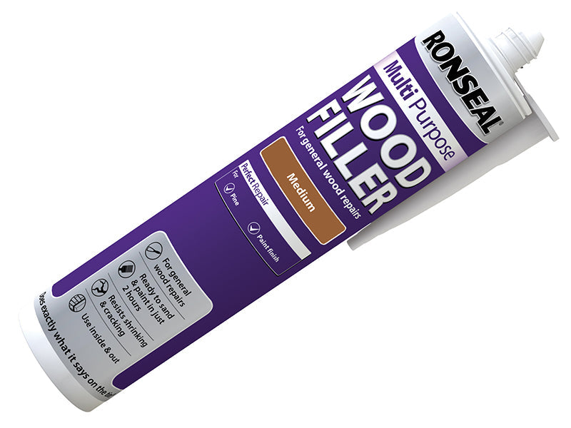 Multipurpose Wood Filler Cartridge Medium 310ml, Ronseal