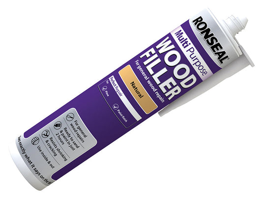 Multipurpose Wood Filler Cartridge Natural 310ml, Ronseal