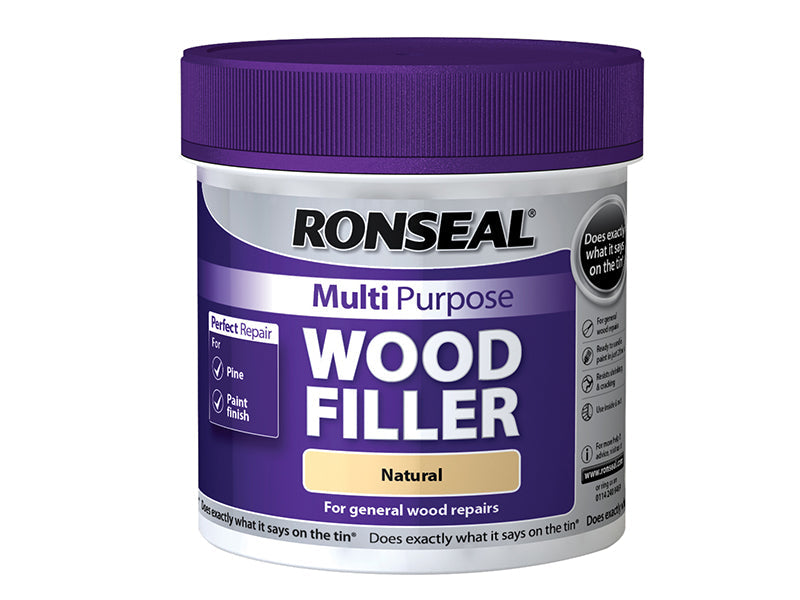 Multipurpose Wood Filler Tub Natural 465g, Ronseal