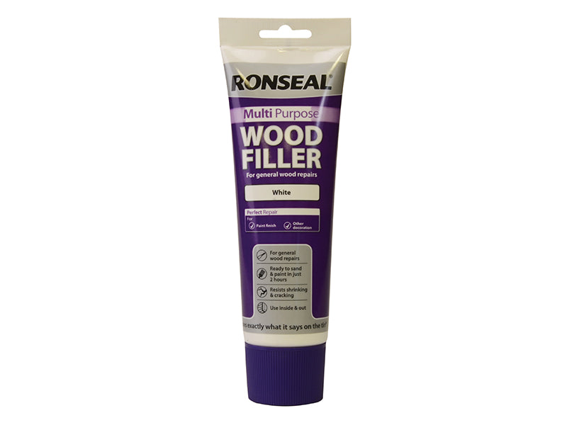 Multipurpose Wood Filler Tube White 325g, Ronseal