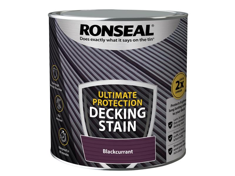 Ultimate Protection Decking Stain Blackcurrant 2.5 litre, Ronseal