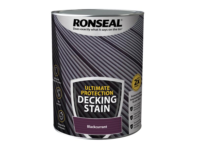 Ultimate Protection Decking Stain Blackcurrant 5 litre, Ronseal