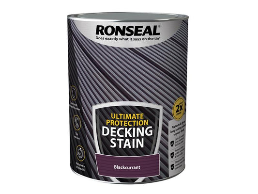 Ultimate Protection Decking Stain Blackcurrant 5 litre, Ronseal