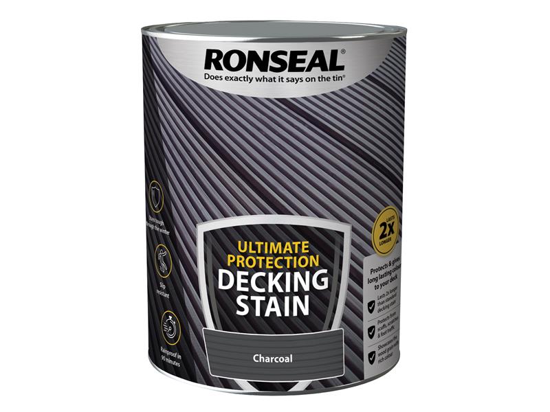 Ultimate Protection Decking Stain Charcoal 5 litre, Ronseal