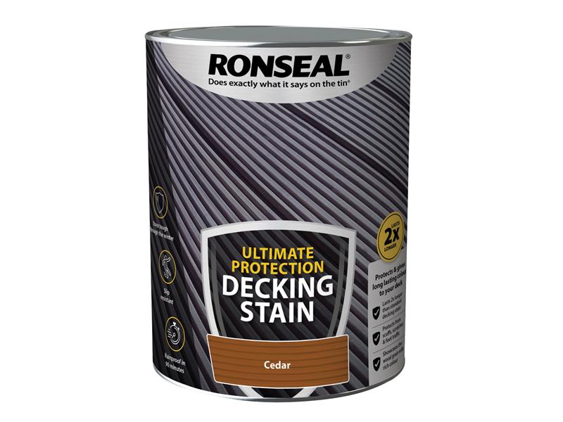 Ultimate Protection Decking Stain Cedar 5 litre, Ronseal