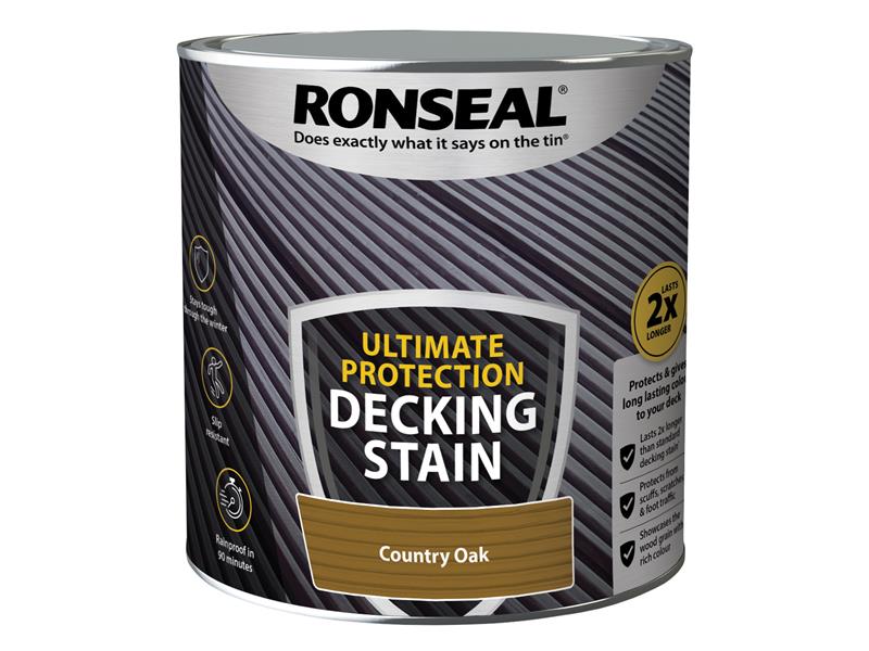 Ultimate Protection Decking Stain Country Oak 2.5 litre, Ronseal