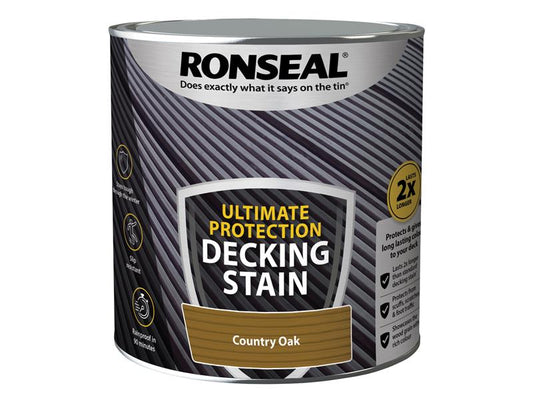 Ultimate Protection Decking Stain Country Oak 2.5 litre, Ronseal