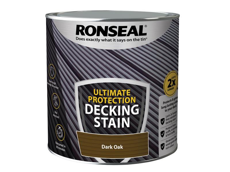 Ultimate Protection Decking Stain Dark Oak 2.5 litre, Ronseal