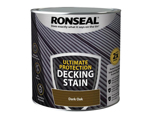 Ultimate Protection Decking Stain Dark Oak 2.5 litre, Ronseal