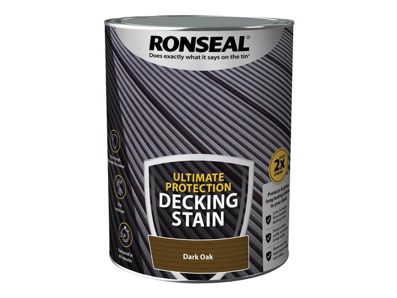 Ultimate Protection Decking Stain Dark Oak 5 litre, Ronseal