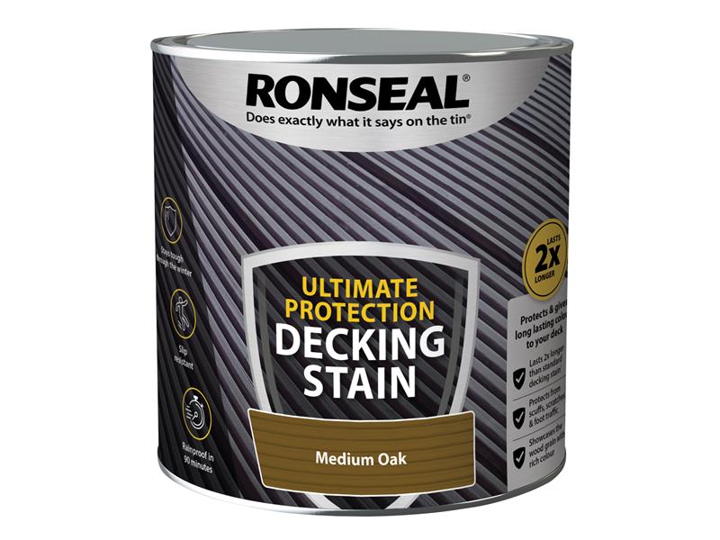 Ultimate Protection Decking Stain Medium Oak 2.5 litre, Ronseal