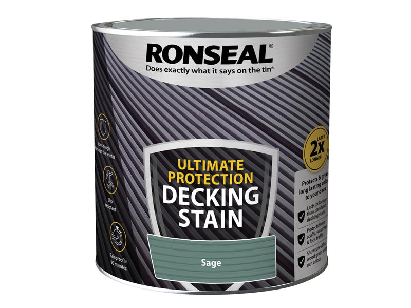 Ultimate Protection Decking Stain Sage 2.5 litre, Ronseal