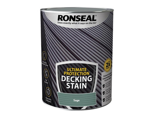 Ultimate Protection Decking Stain Sage 5 litre, Ronseal