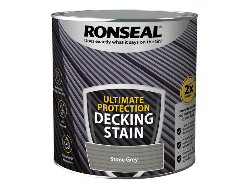 Ultimate Protection Decking Stain Stone Grey 2.5 litre, Ronseal