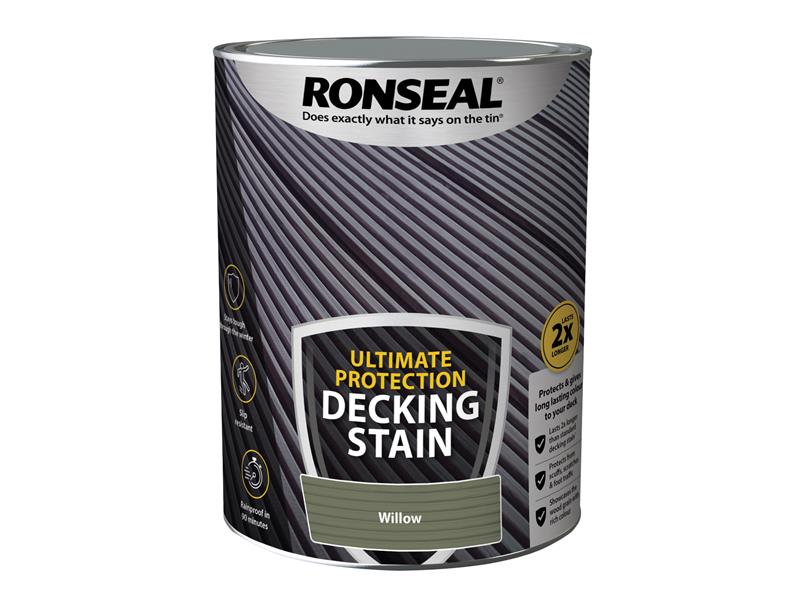 Ultimate Protection Decking Stain Willow 5 litre, Ronseal