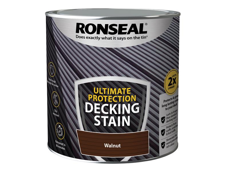 Ultimate Protection Decking Stain Walnut 2.5 litre, Ronseal