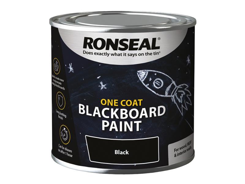 One Coat Blackboard Paint 250ml, Ronseal