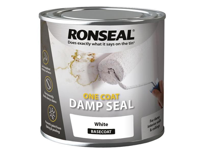 One Coat Damp Seal White 250ml, Ronseal