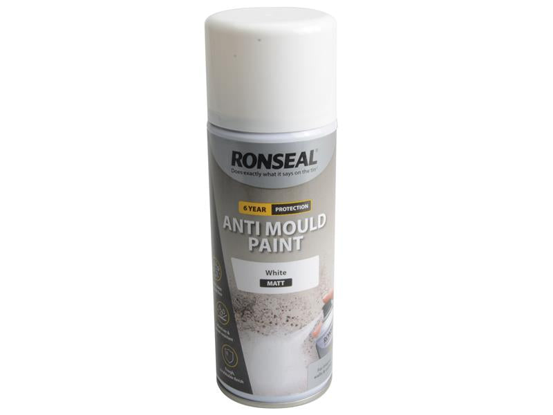 6 Year Anti Mould Aerosol White Matt 400ml, Ronseal