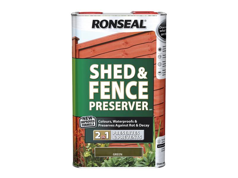 Shed & Fence Preserver Green 5 litre, Ronseal