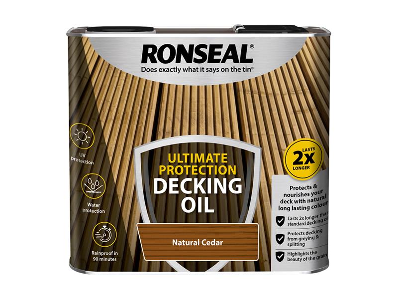 Ultimate Protection Decking Oil Natural Cedar 2.5 litre, Ronseal