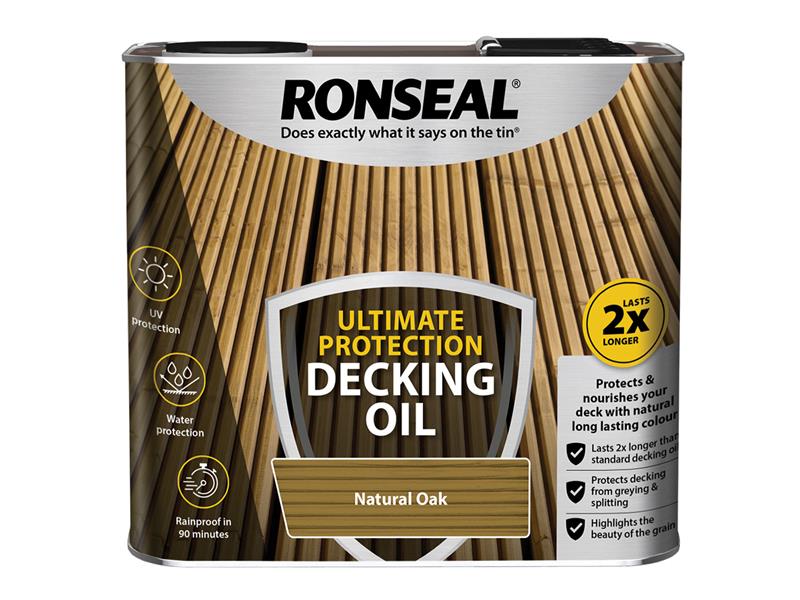 Ultimate Protection Decking Oil Natural Oak 2.5 litre, Ronseal