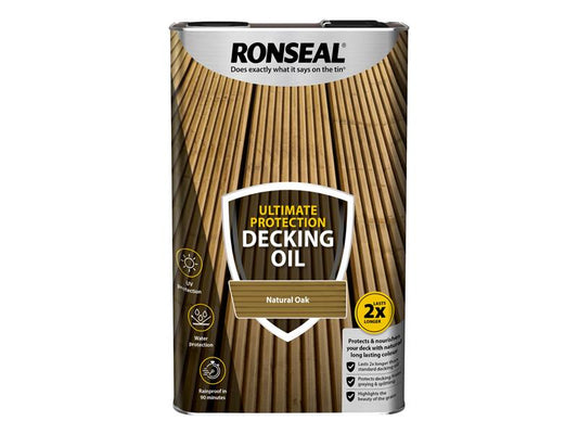 Ultimate Protection Decking Oil Natural Oak 5 litre, Ronseal